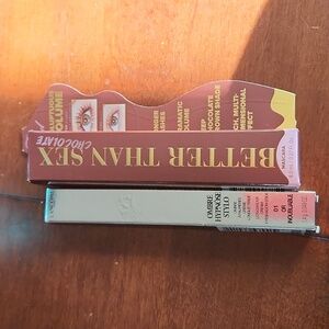 Brand new. Too faced mascara and lancome eyeshadow stick